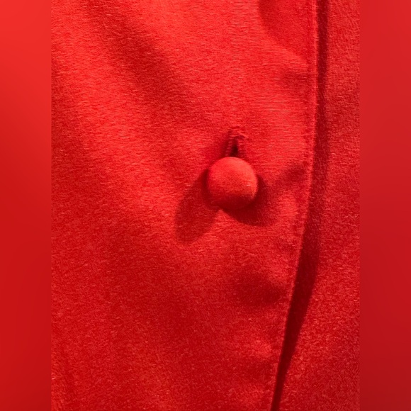 Dana AshleyVintage Red Button Down Collard  Shorts Sleeves.Pleated Blouse Sz 10. - Picture 6 of 17